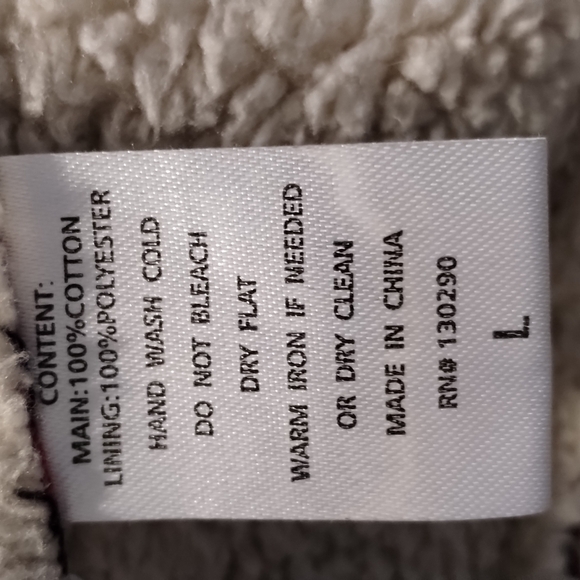 CPurple Clover Sherpa sleeveless plaid zip-up jacket Sz L - Picture 8 of 10